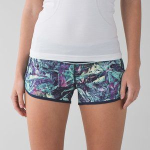 Lululemon Speed Short 4-way Stretch Iridescent Multi and Deep Navy Size 6